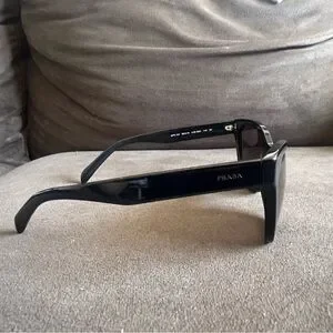 Prada Black Wayfarer Sunglasses Timeless Design Prada PR C06S S (50 - 21) with Grey lenses and Black frame  main image 4